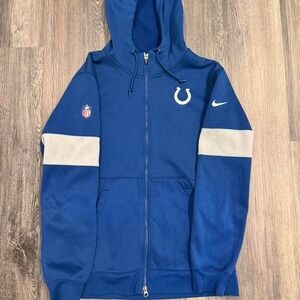 Indianapolis Colts Nike Dri-Fit NFL Hoodie Men's Medium Blue Full-Zip